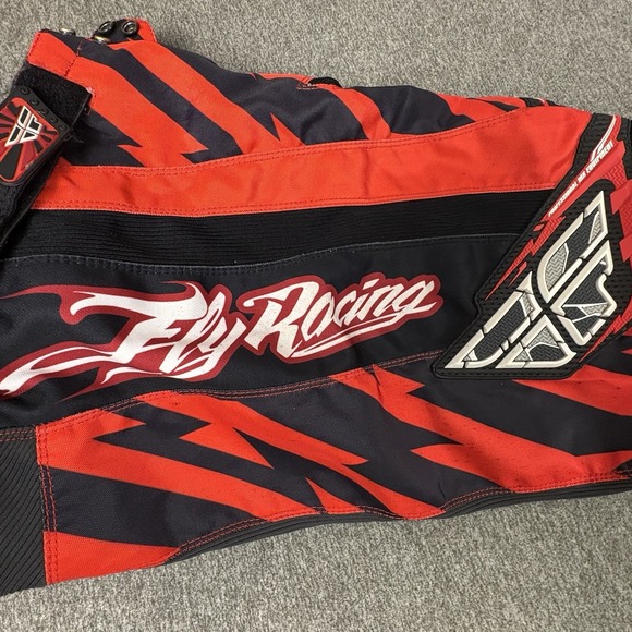 Fly Racing Kinetic Pants Mens 34 Red Black Motocross MX Off Road Polyester - Picture 11 of 16